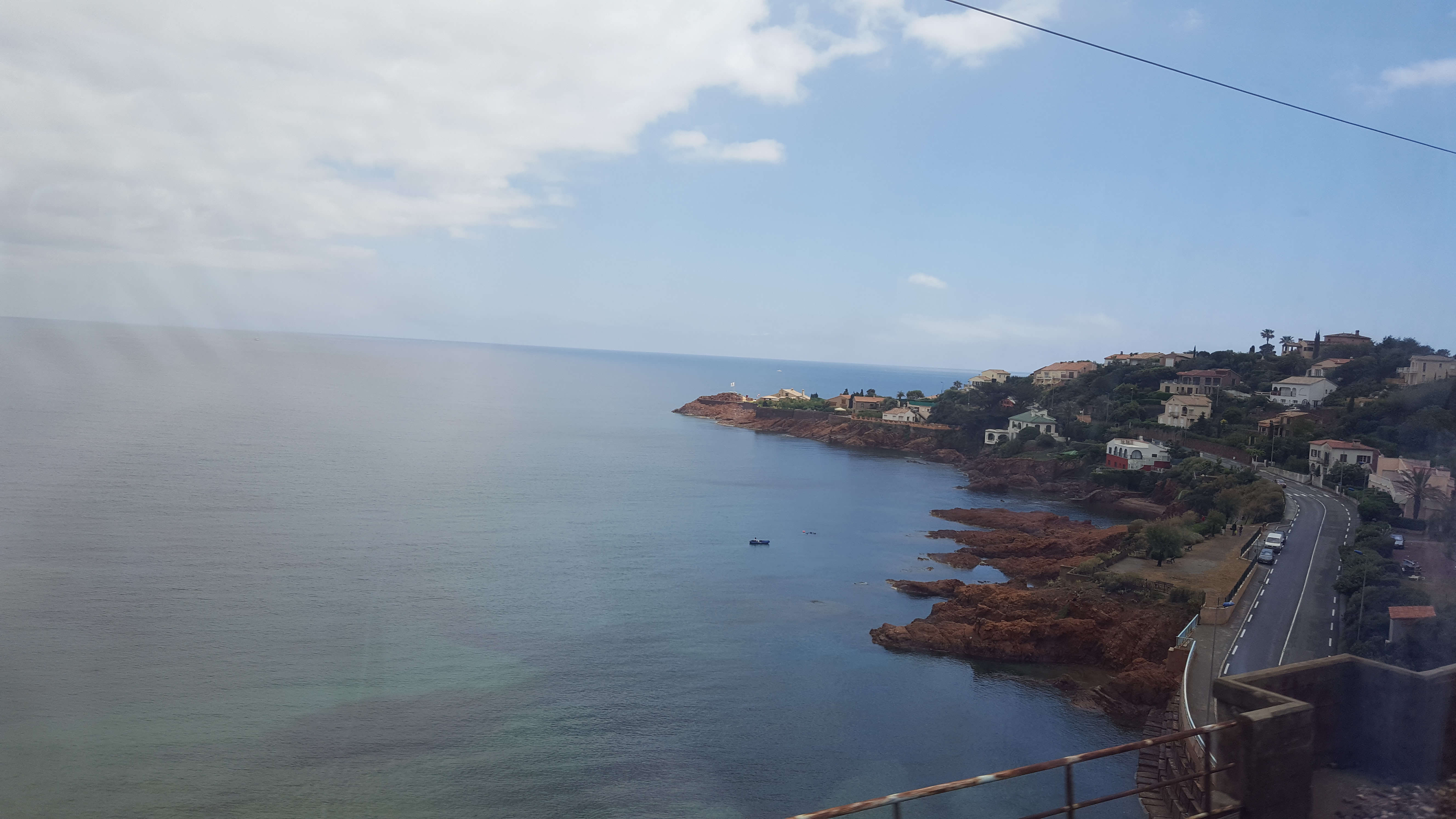 Train ride along the Cote d'Azur