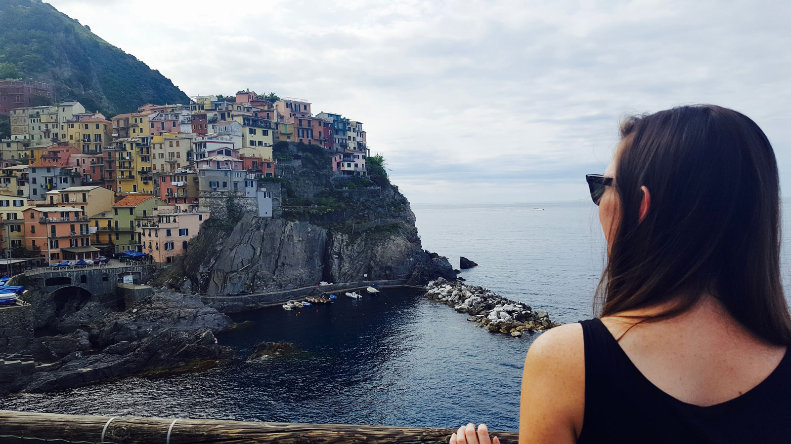 Alyssa looks out over Manarola