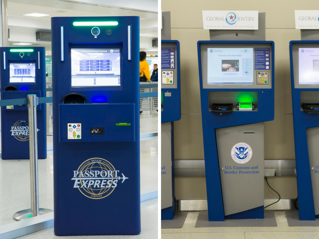 Two passport kiosks (images sourced from CBP)