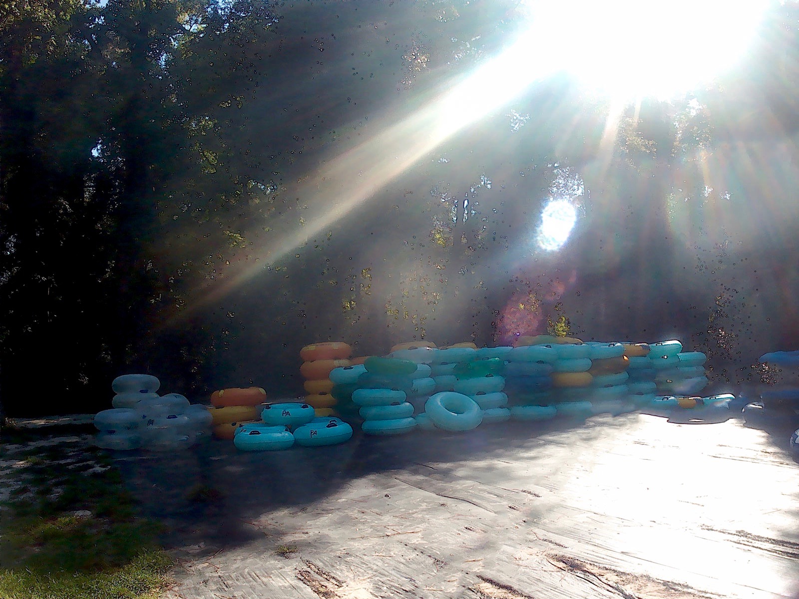 A stack of tubes at Ichetucknee