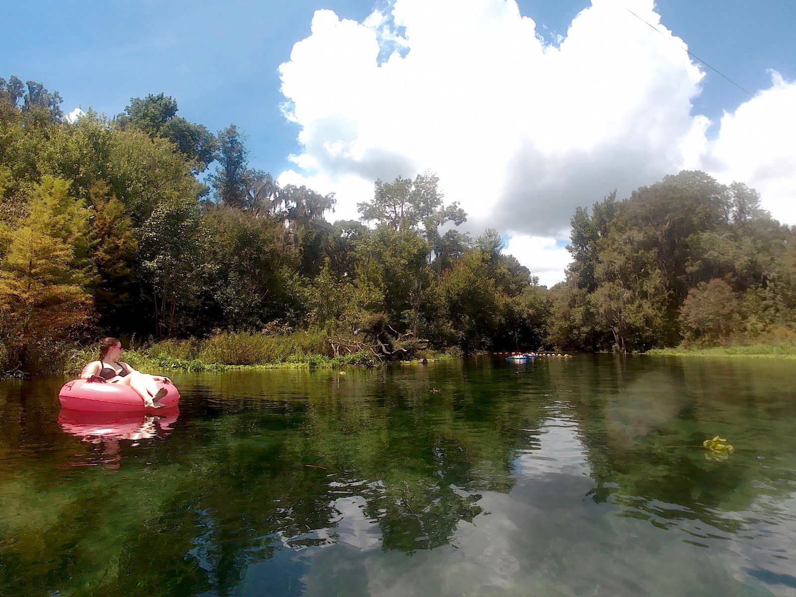 Alyssa tubes along the Ichetucknee River