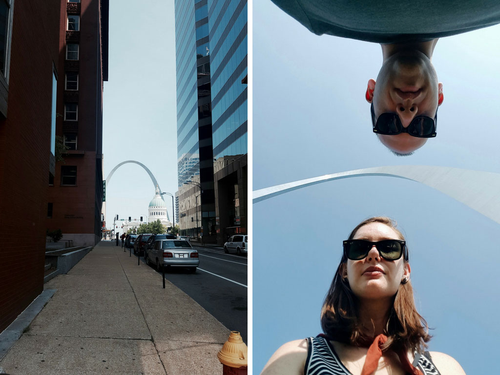 Alyssa and Michael outside the St. Louis Arch