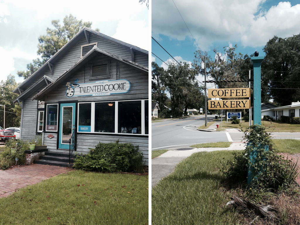 Sign and entrance for the Talented Cookie in High Springs