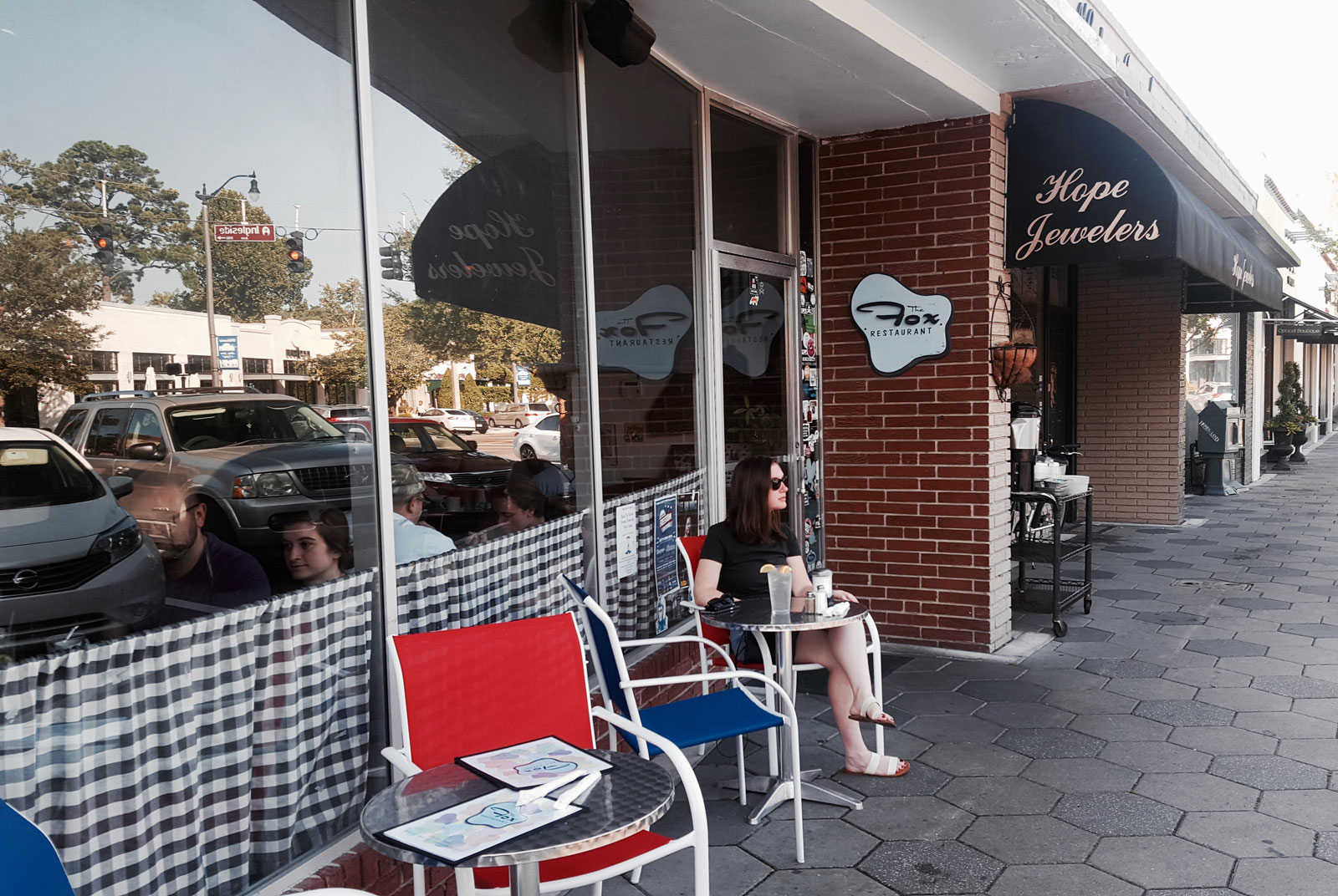 Alyssa sits outside of The Fox in Jacksonville