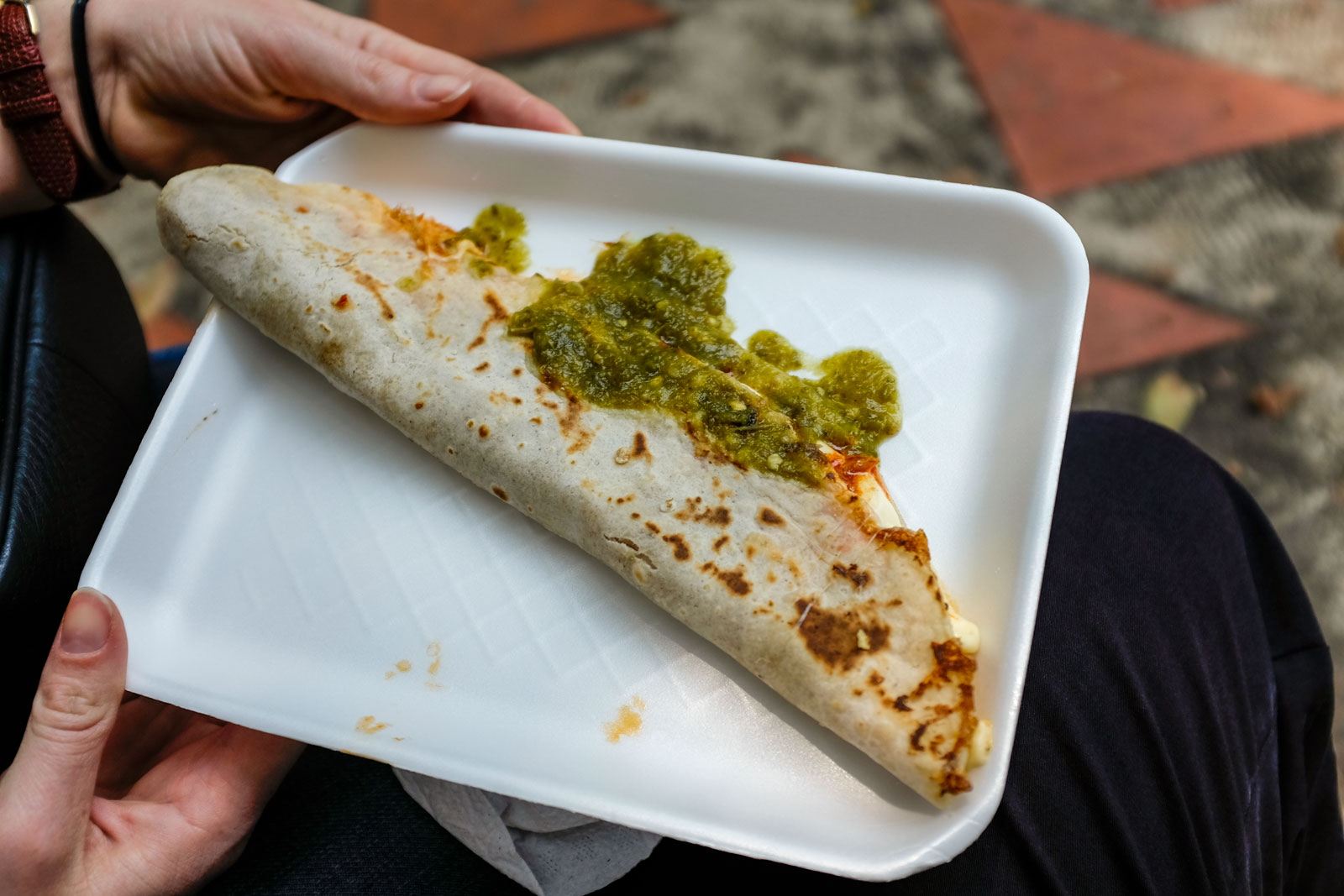A Quesadilla from a street vendor in Mexico City
