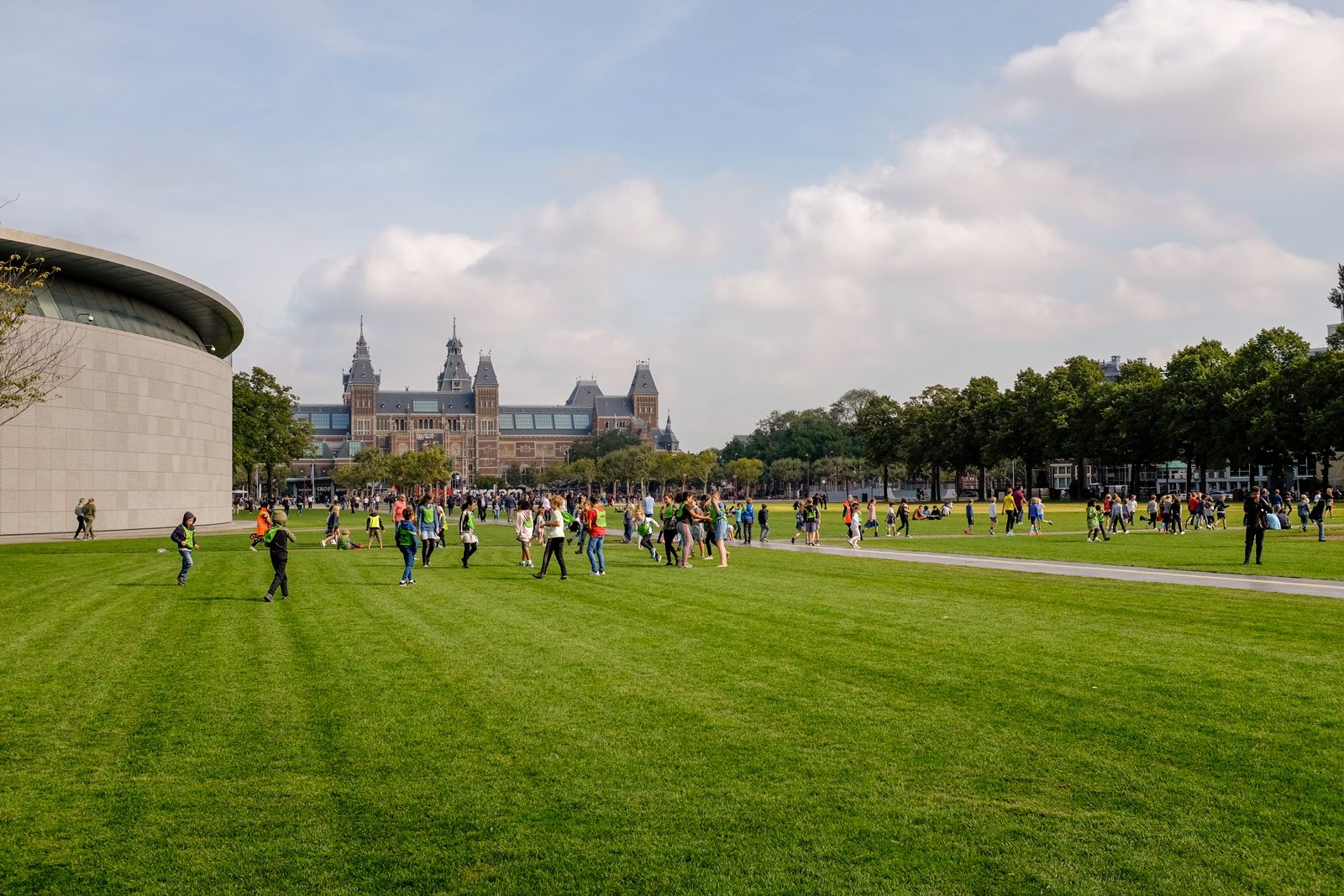 The lawn at the Van Gogh Museum