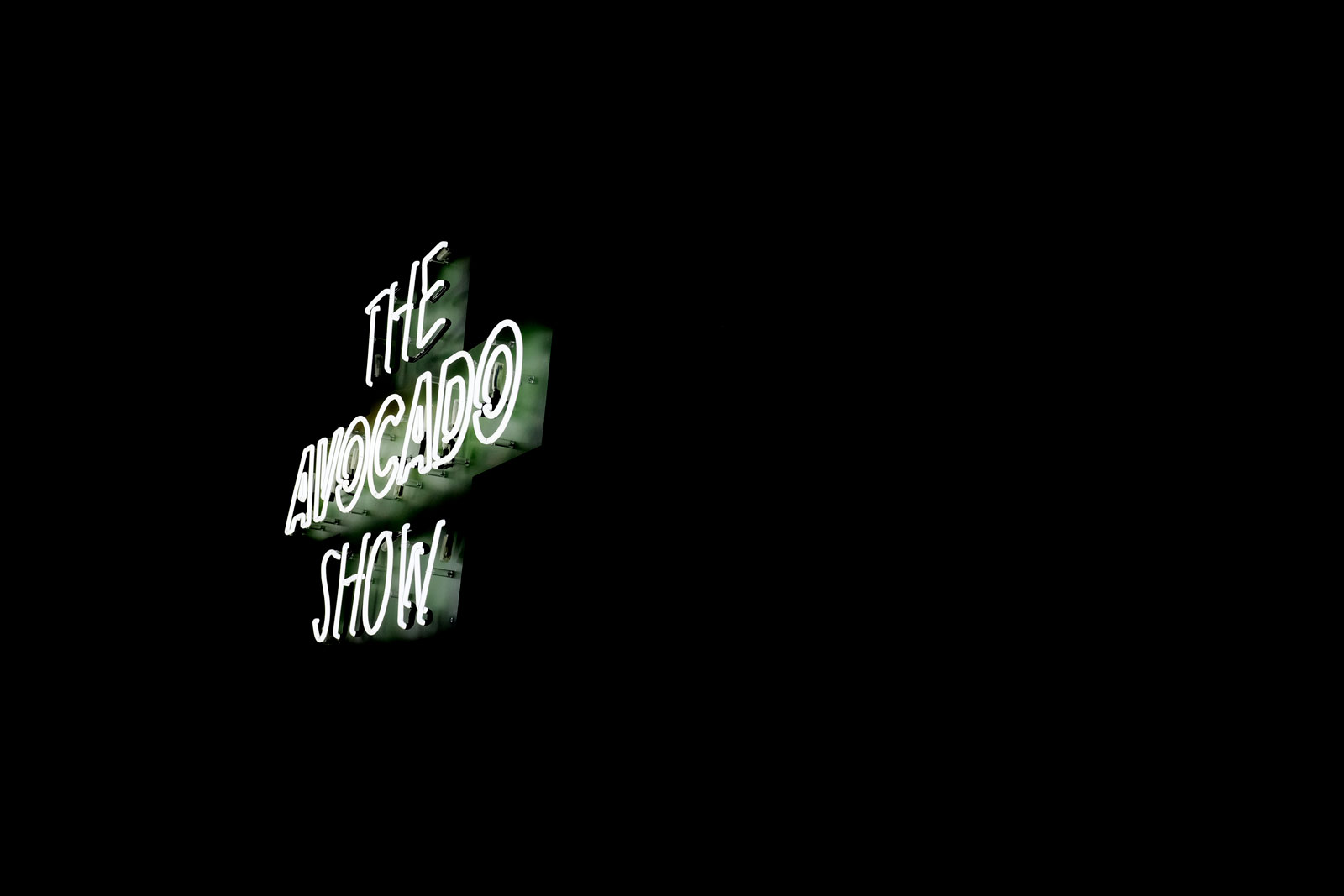 "The Avocado Show" Neon sign