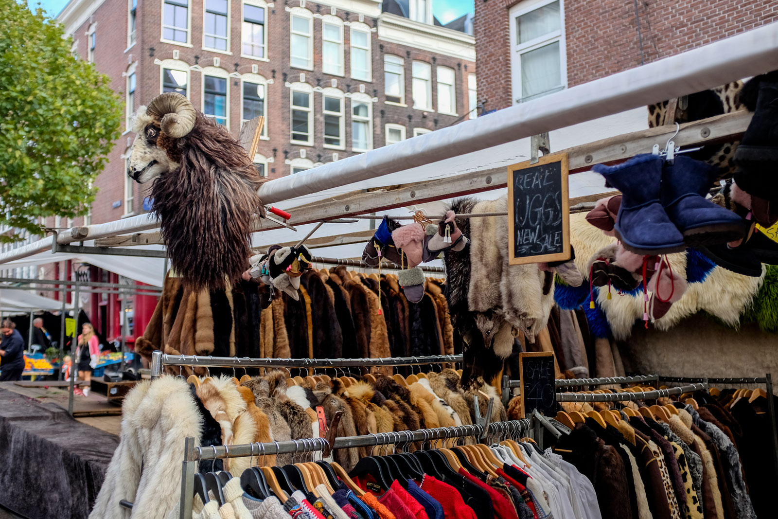 Clothing for sale at Albert Cuyp Market