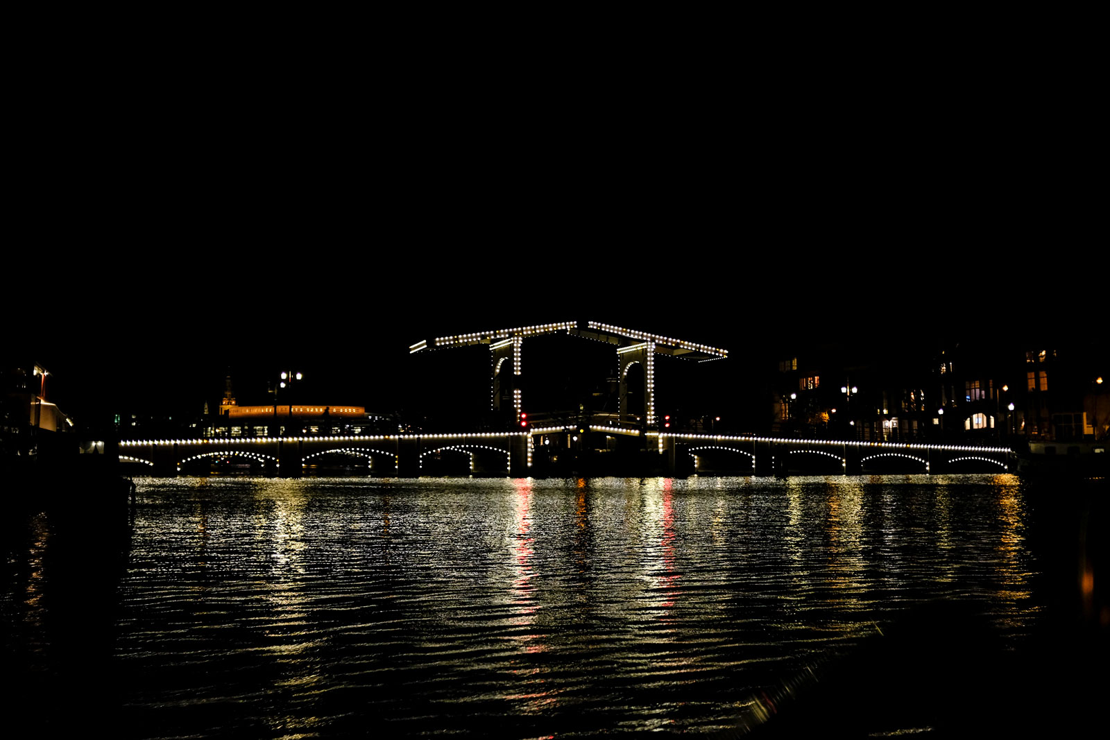 A bridge seen on the Amsterdam Canal Cruise