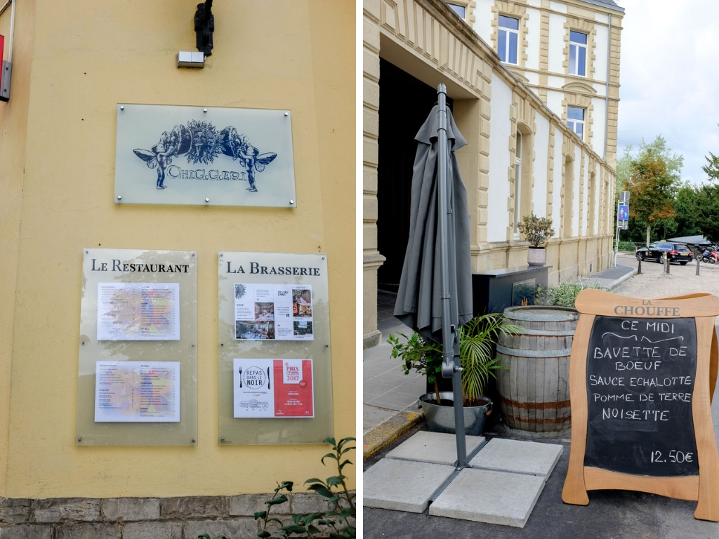 The menu outside of Chiggeri in Luxembourg City