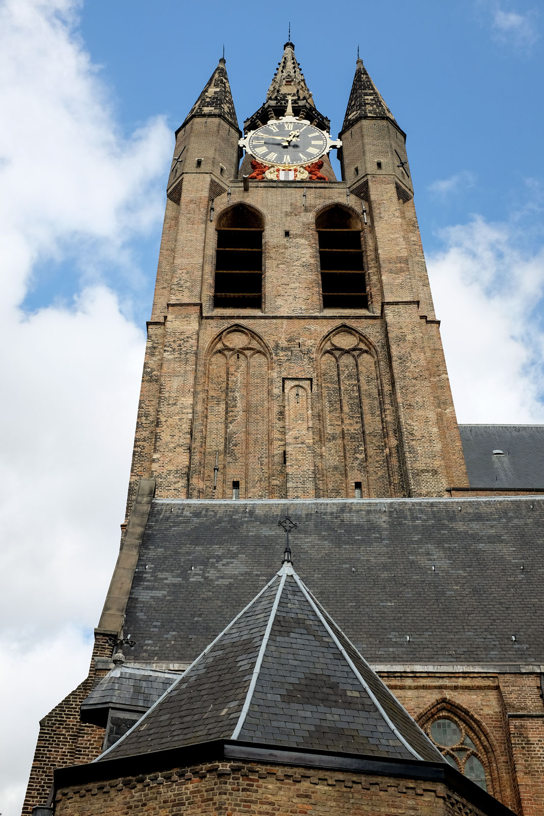 The belltower of the Oude Kerk in Delft