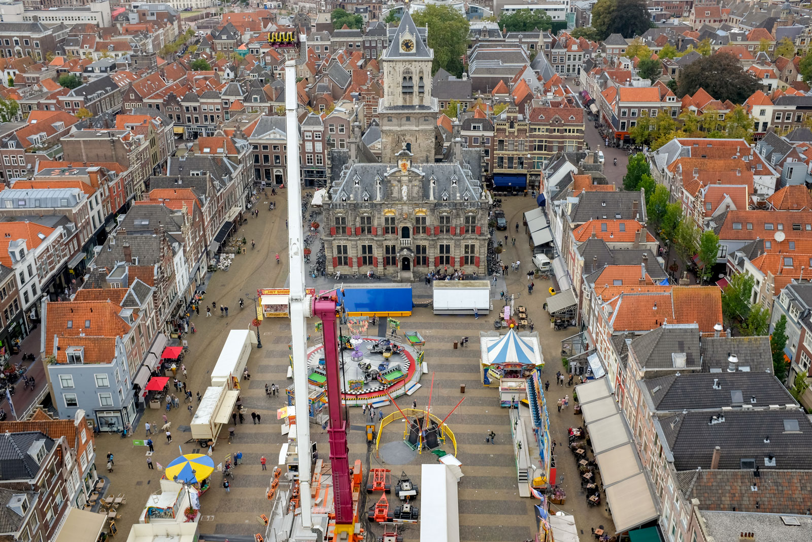View from the top of the tower at Delft's New Church