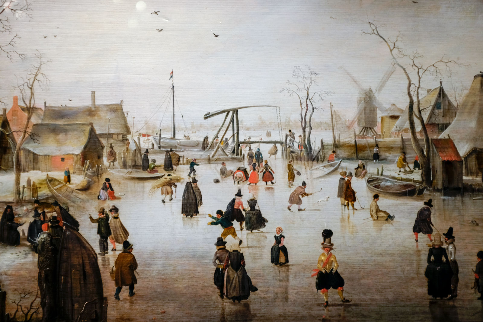 Winter Scene on a Frozen Canal at Mauritshuis