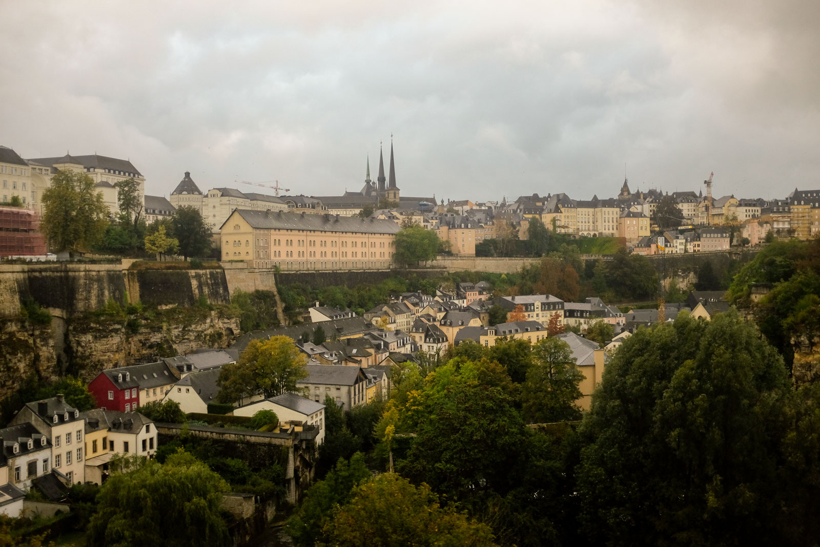 View of Luxembourg City from the train