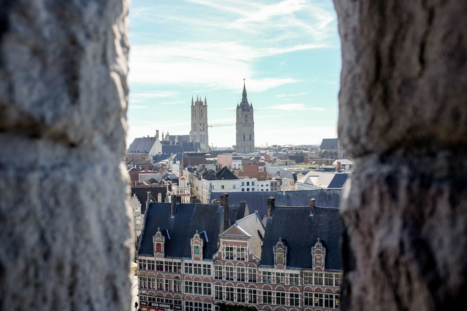 View of Ghent from Gravensteen