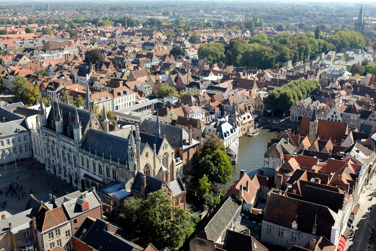 View of the city of Bruges from the belfry