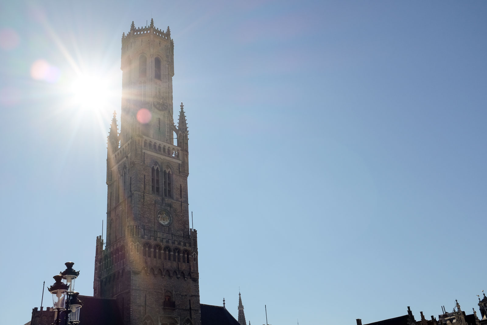 The Bruges Belfry in the sunlight