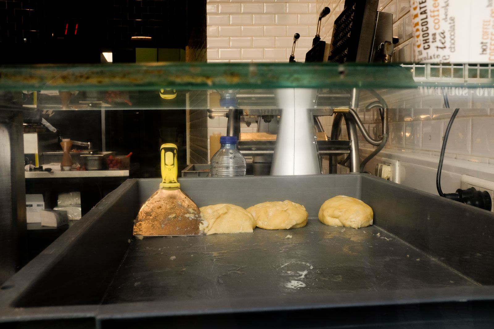 Waffle dough at Chez Albert