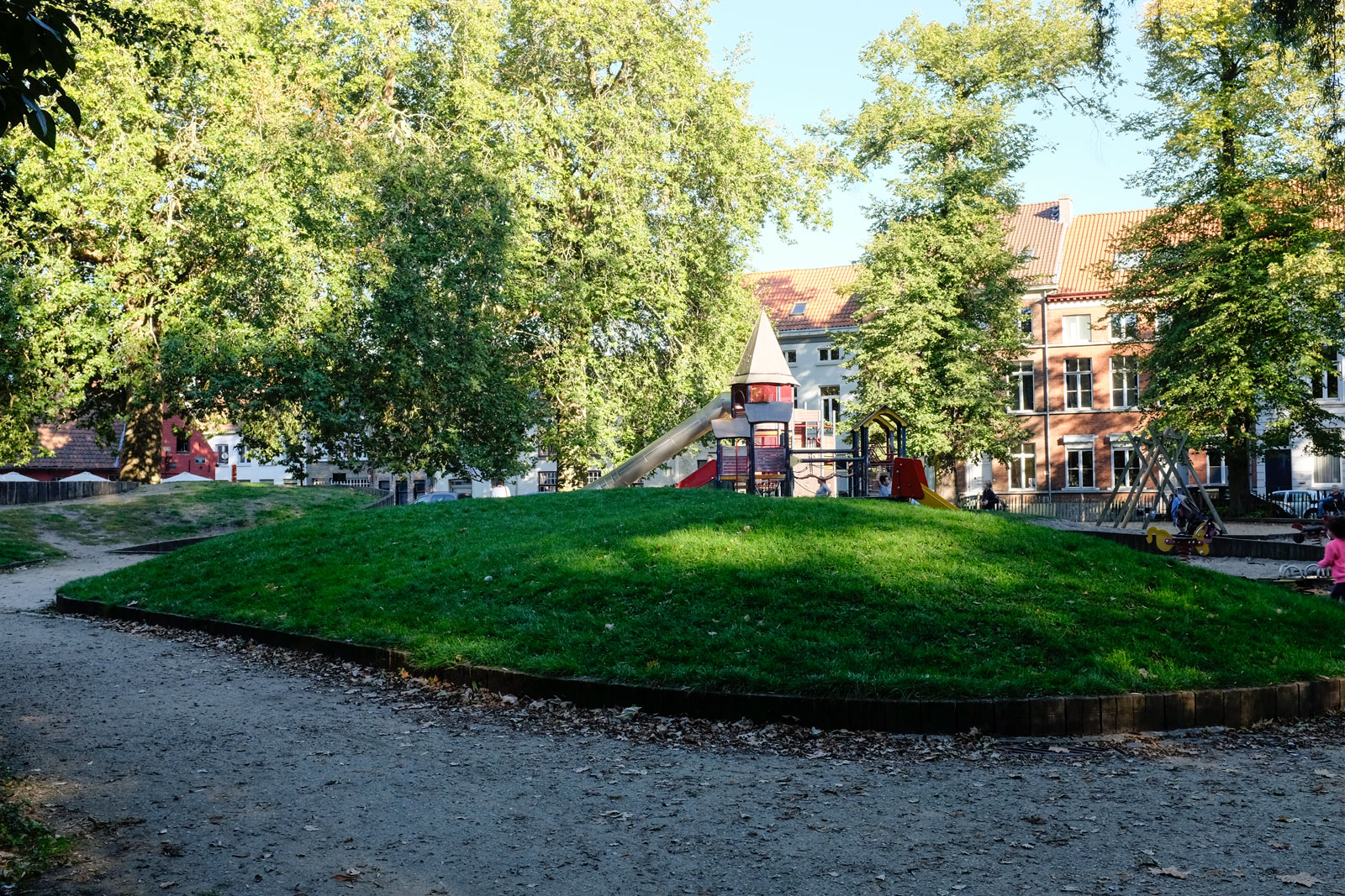 A playground in a park in Bruges