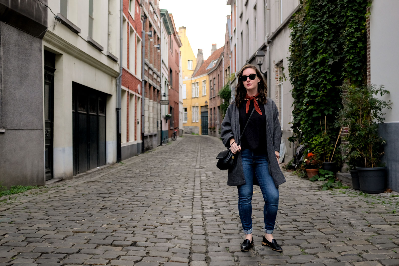 Alyssa on a side street in Ghent