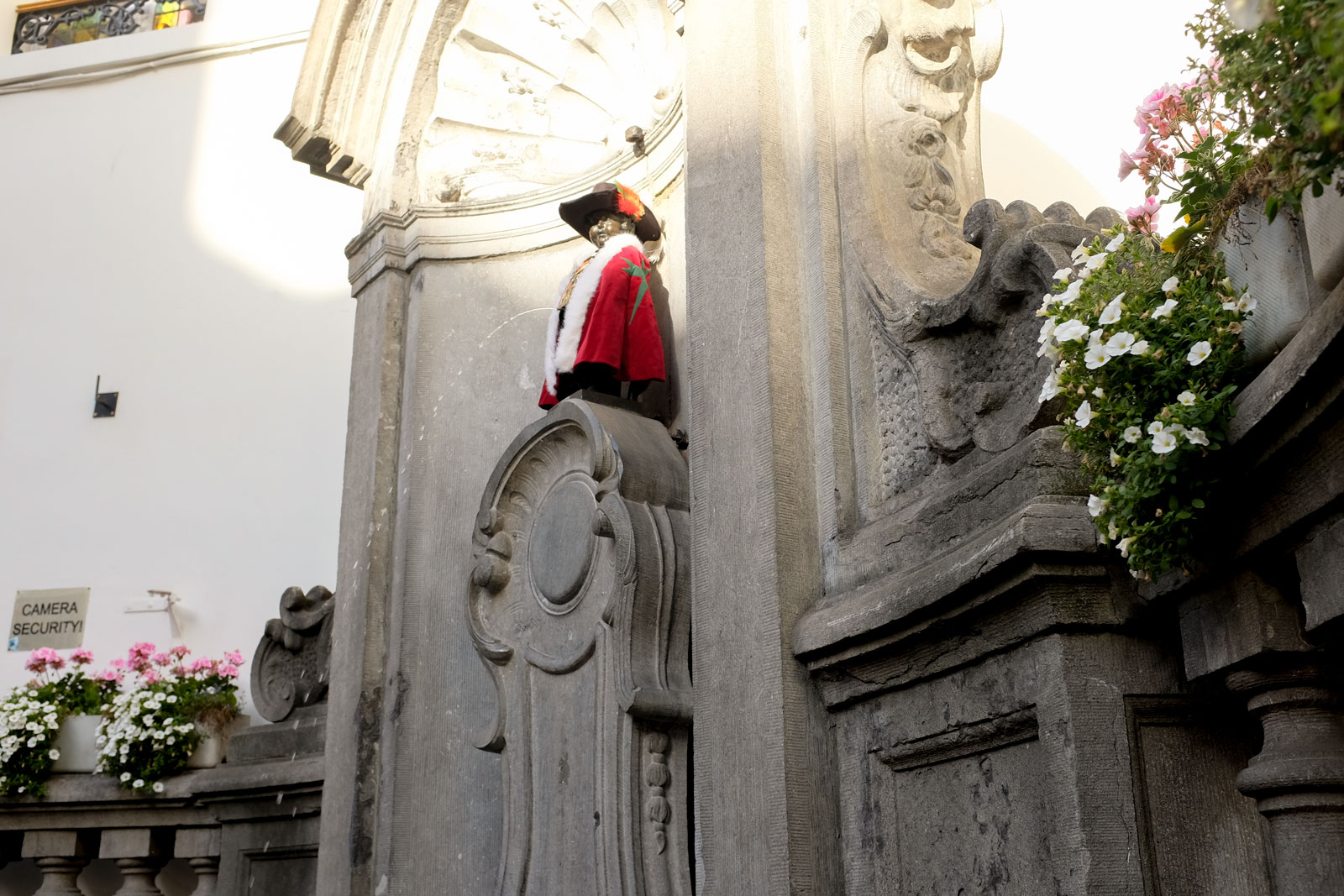 The statue of the Manneken-Pis in Brussels