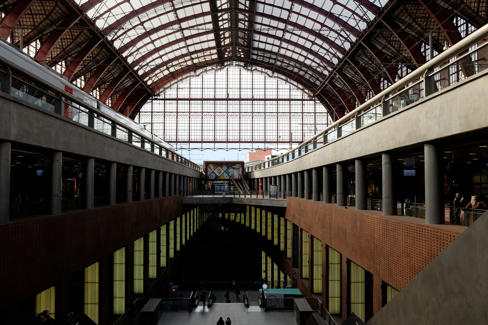 A view of the interior of Antwerp Centraal Station