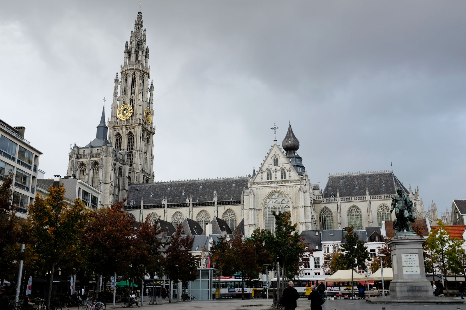 A photo of the city center of Antwerp
