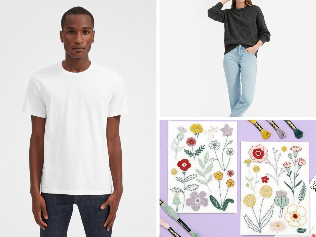 Everlane Mens Tee Alpaca Sweater Embroidery Kit