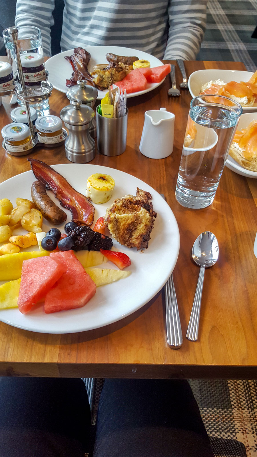 Plates of breakfast at Grand Hyatt Denver 