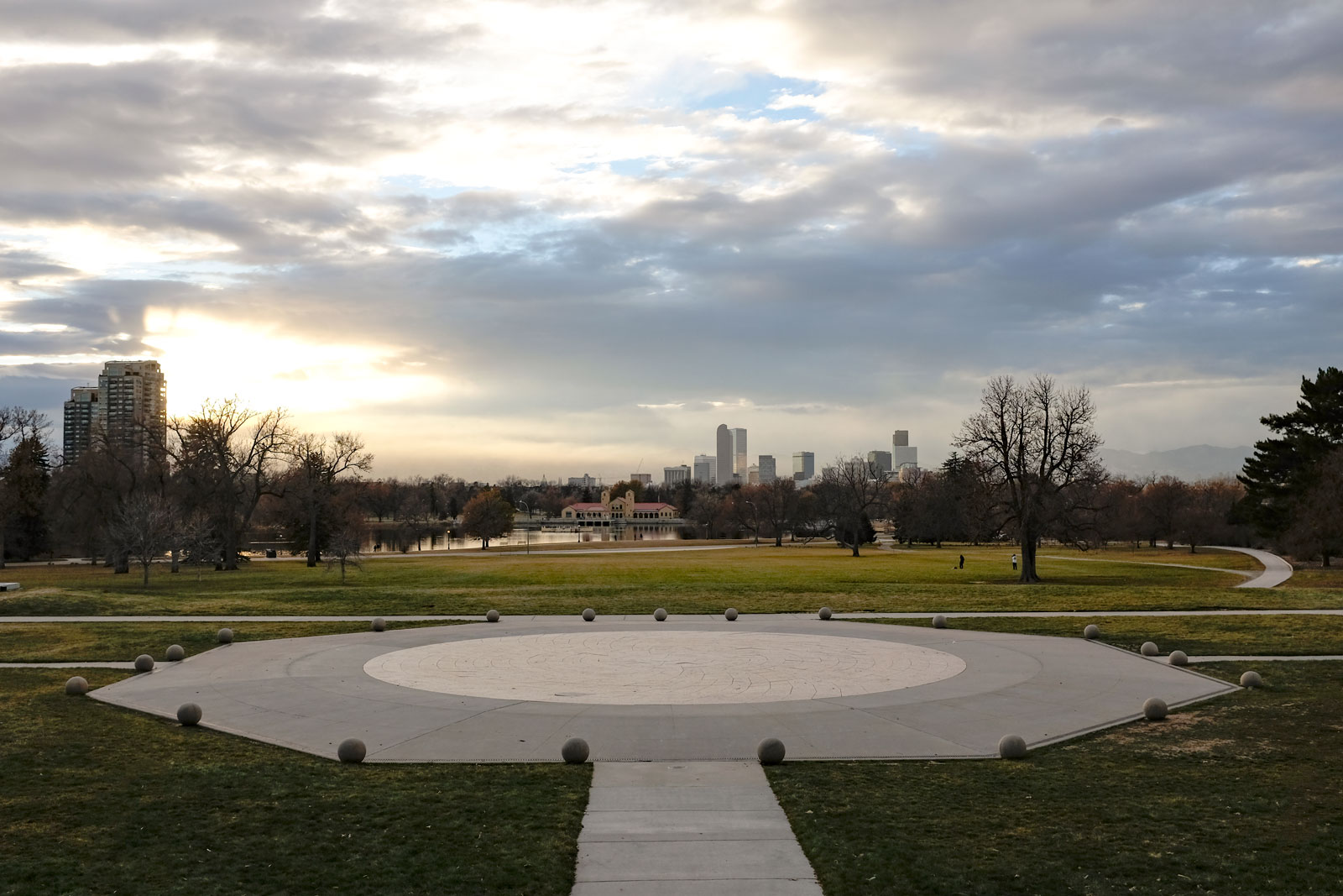 A view of downtown Denver from City Park