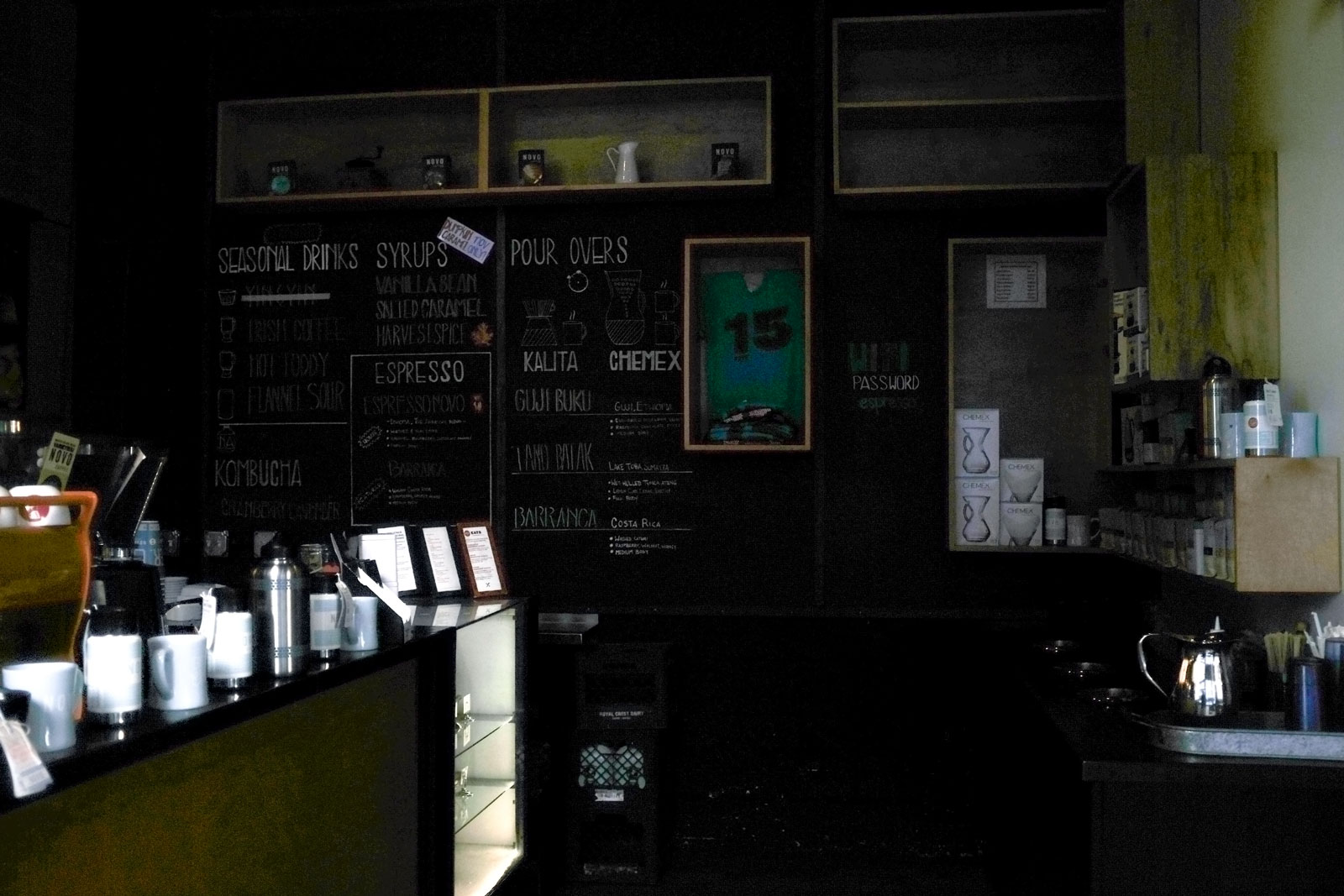 Interior of Novo Coffee
