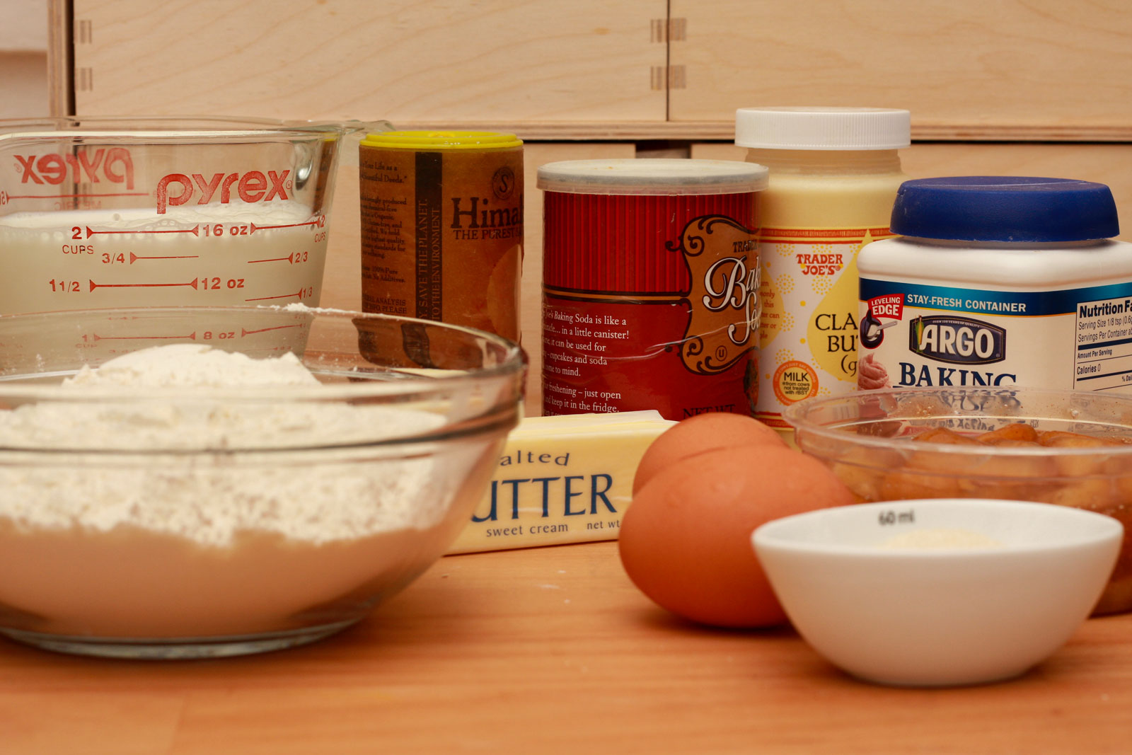 all ingredients for making aebleskiver