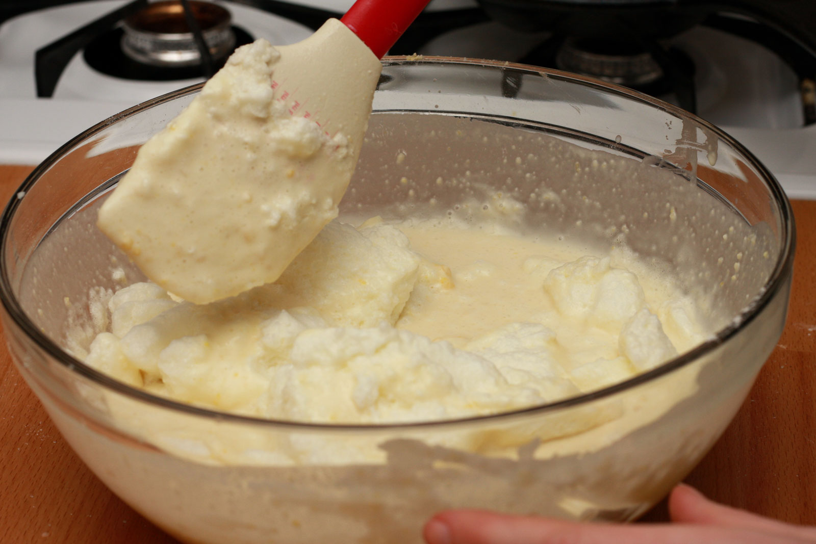 folding egg whites in to aebleskiver batter