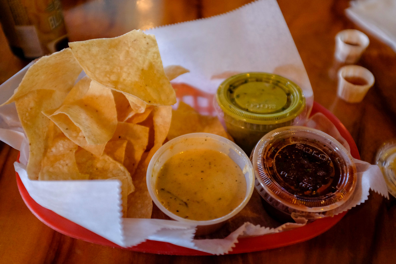 Chips and dips at Casita Taqueria