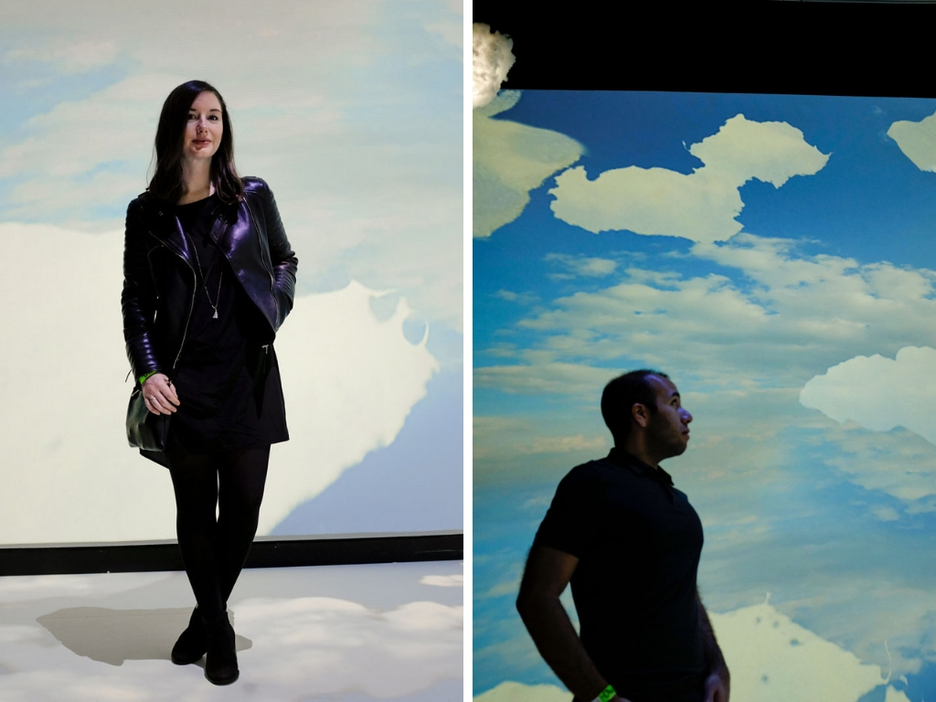 Alyssa and Michael in the Clouds Room at the Dali Museum in St. Petersburg