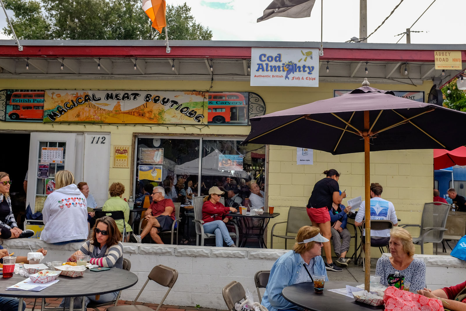 A crowd of diners at Magical Meat Boutique