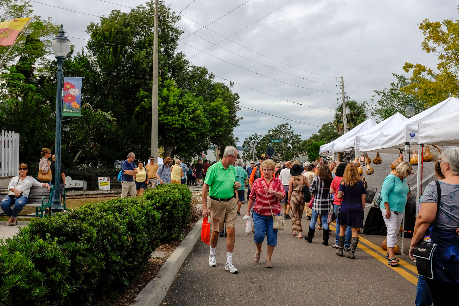 A crowd gathers at the Mount Dora Craft Festival