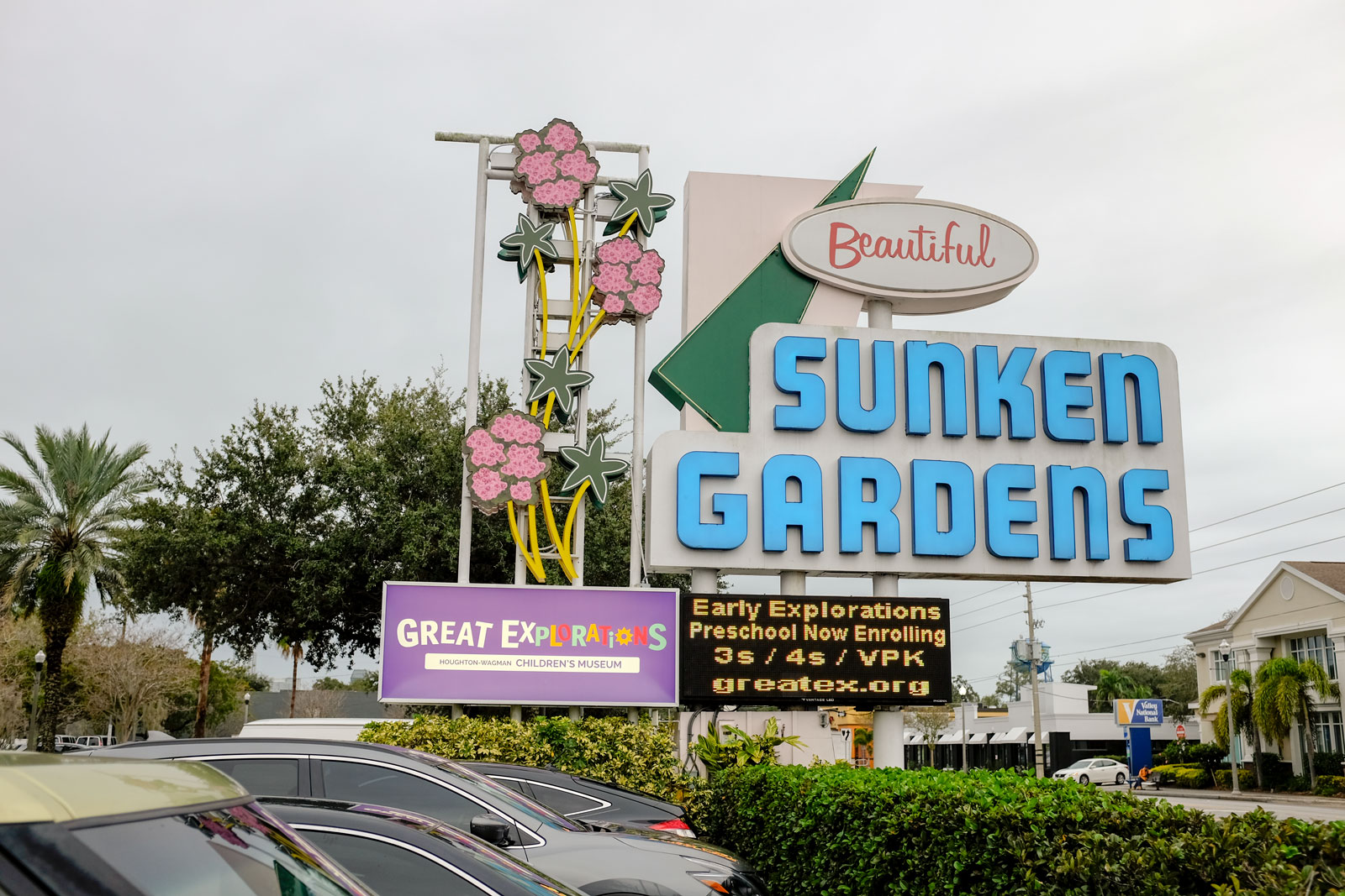 Sunken Gardens Sign in St. Petersburg