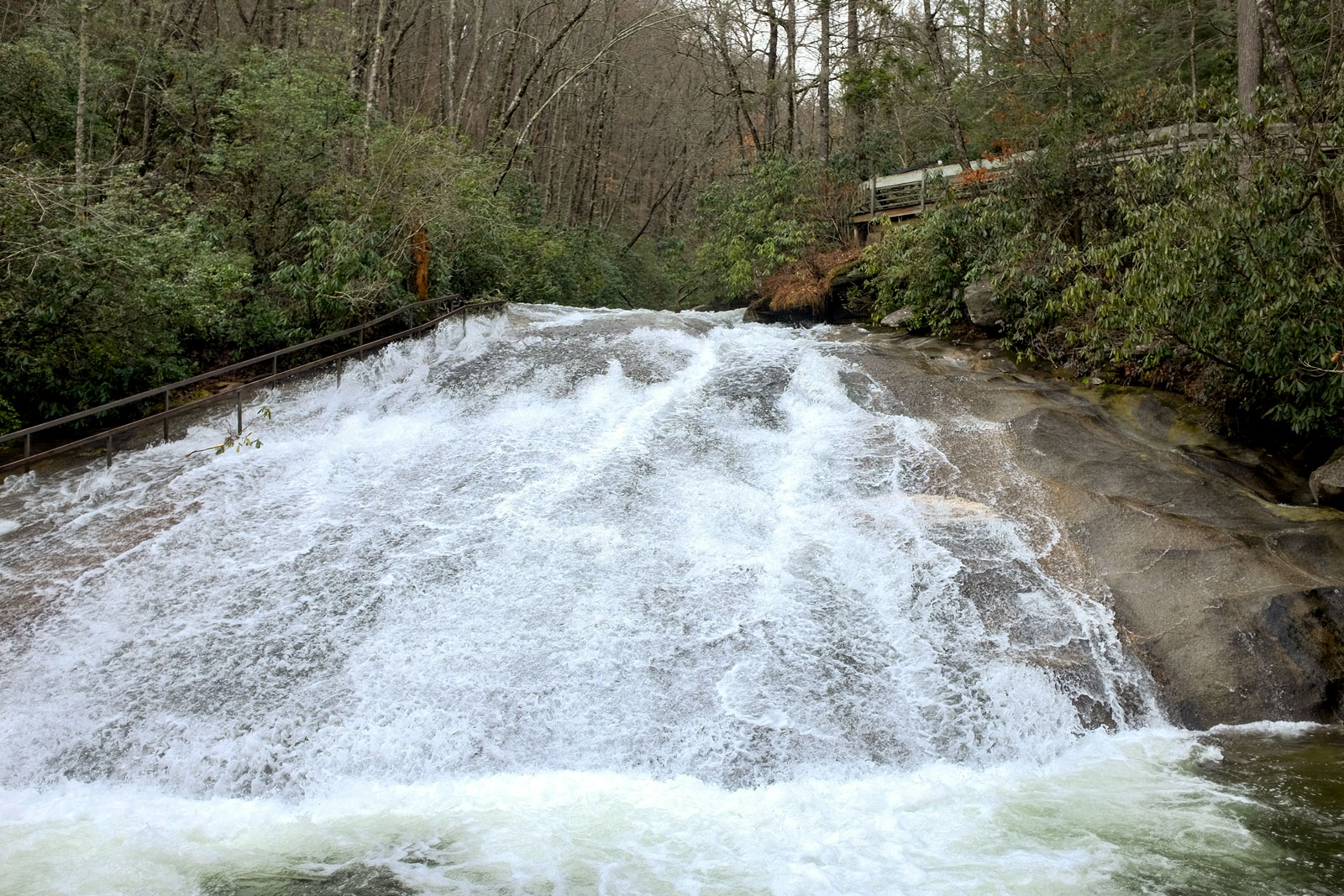 Looking Upstream at Sliding Rock near Asheville