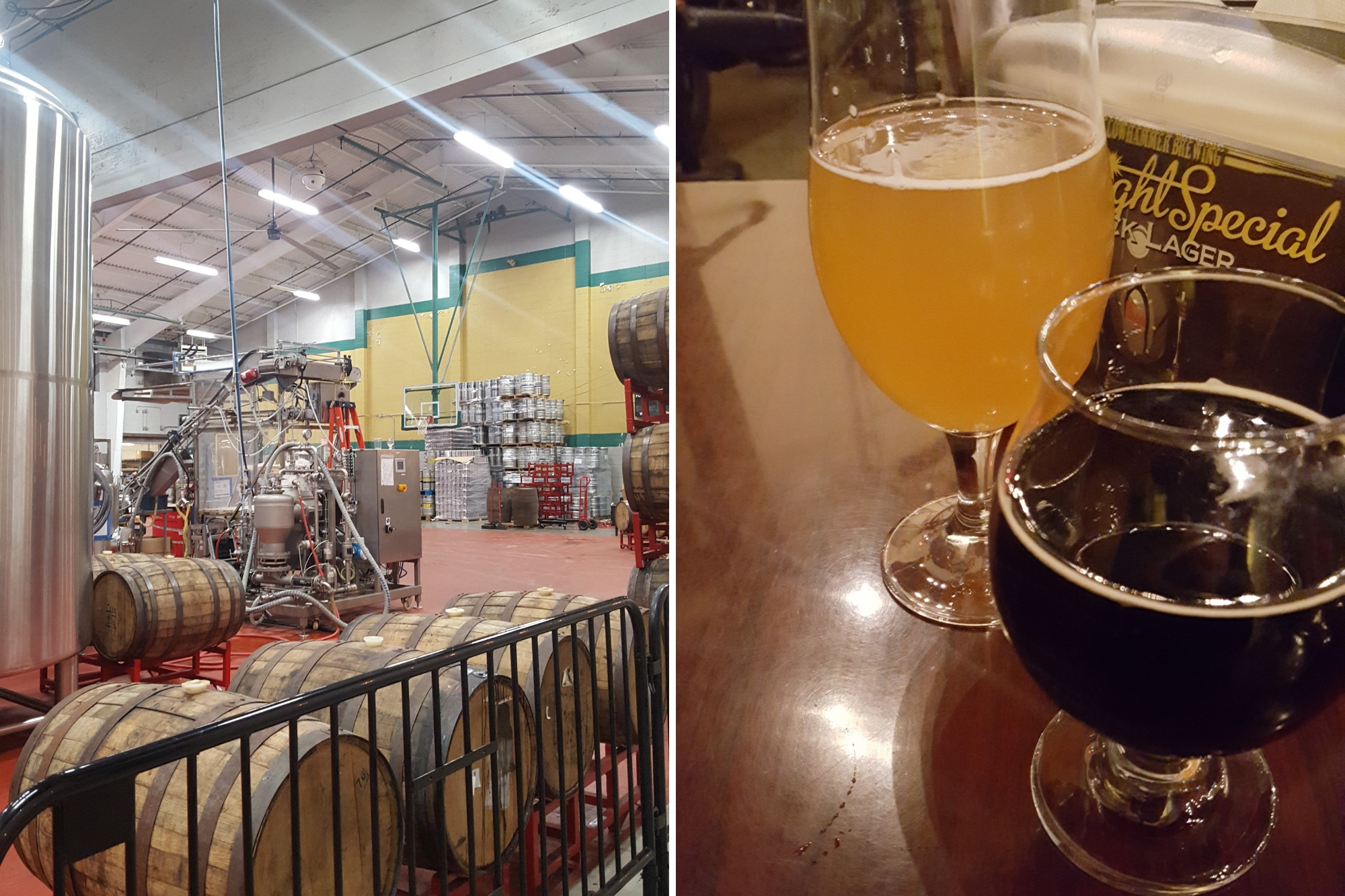 Picture of brewery and a glass of beer in Huntsville