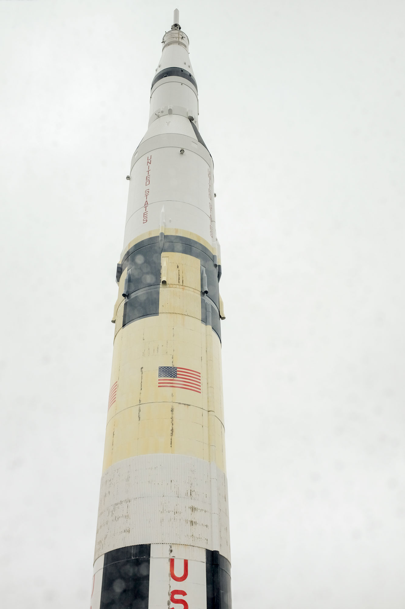 A model rocket in the Rocket Garden at the US Space and Rocket Center