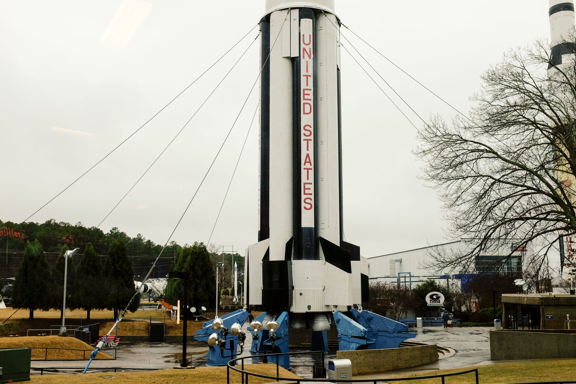 model outside of space and rocket center