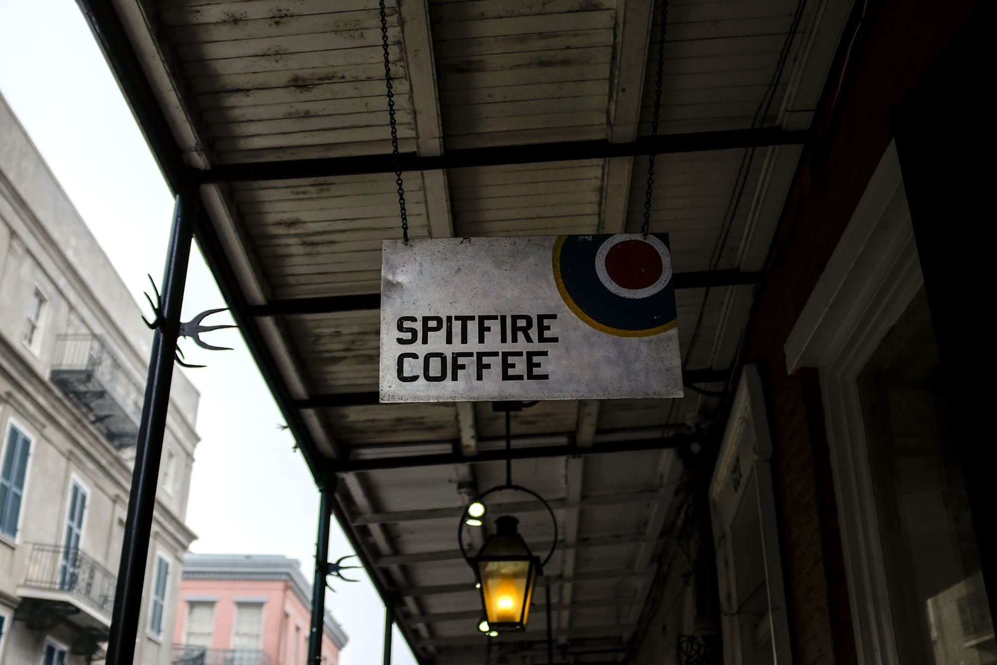 Spitfire Coffee sign outside