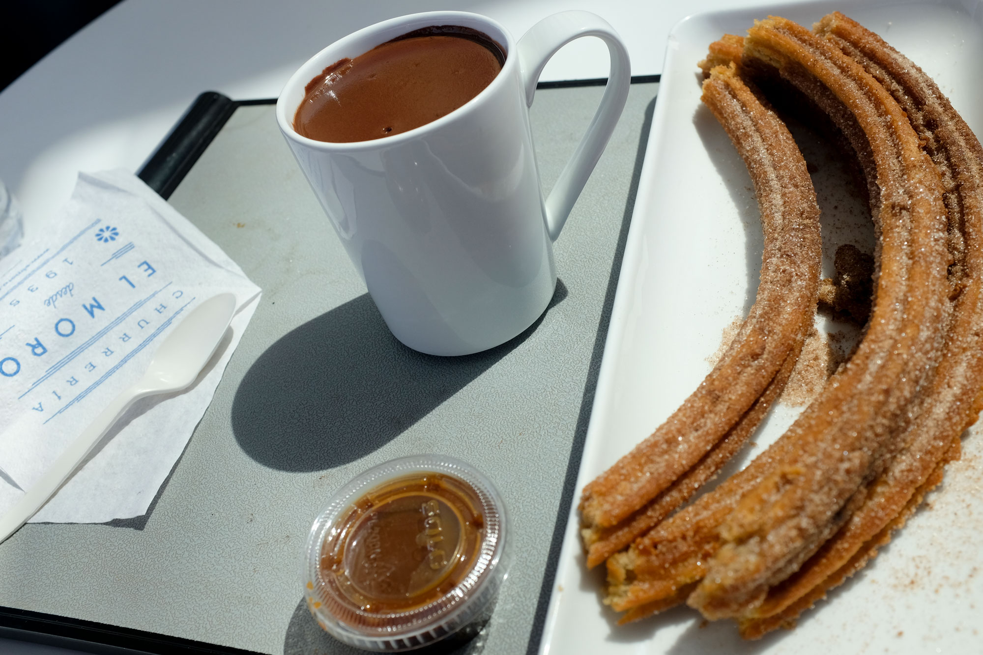 churros and hot chocolate