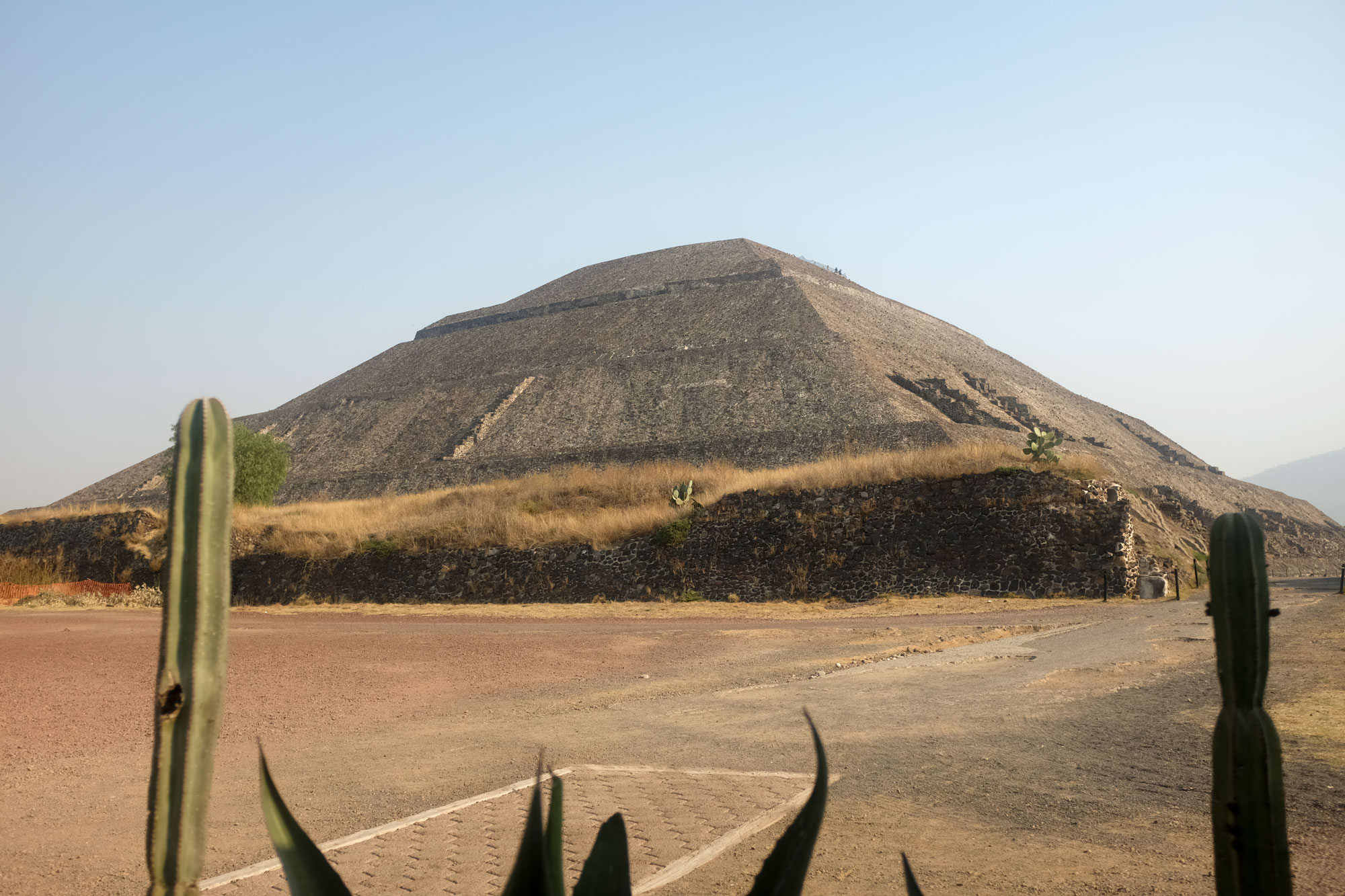 View of Pyramid of the Sun at Teotihuacan