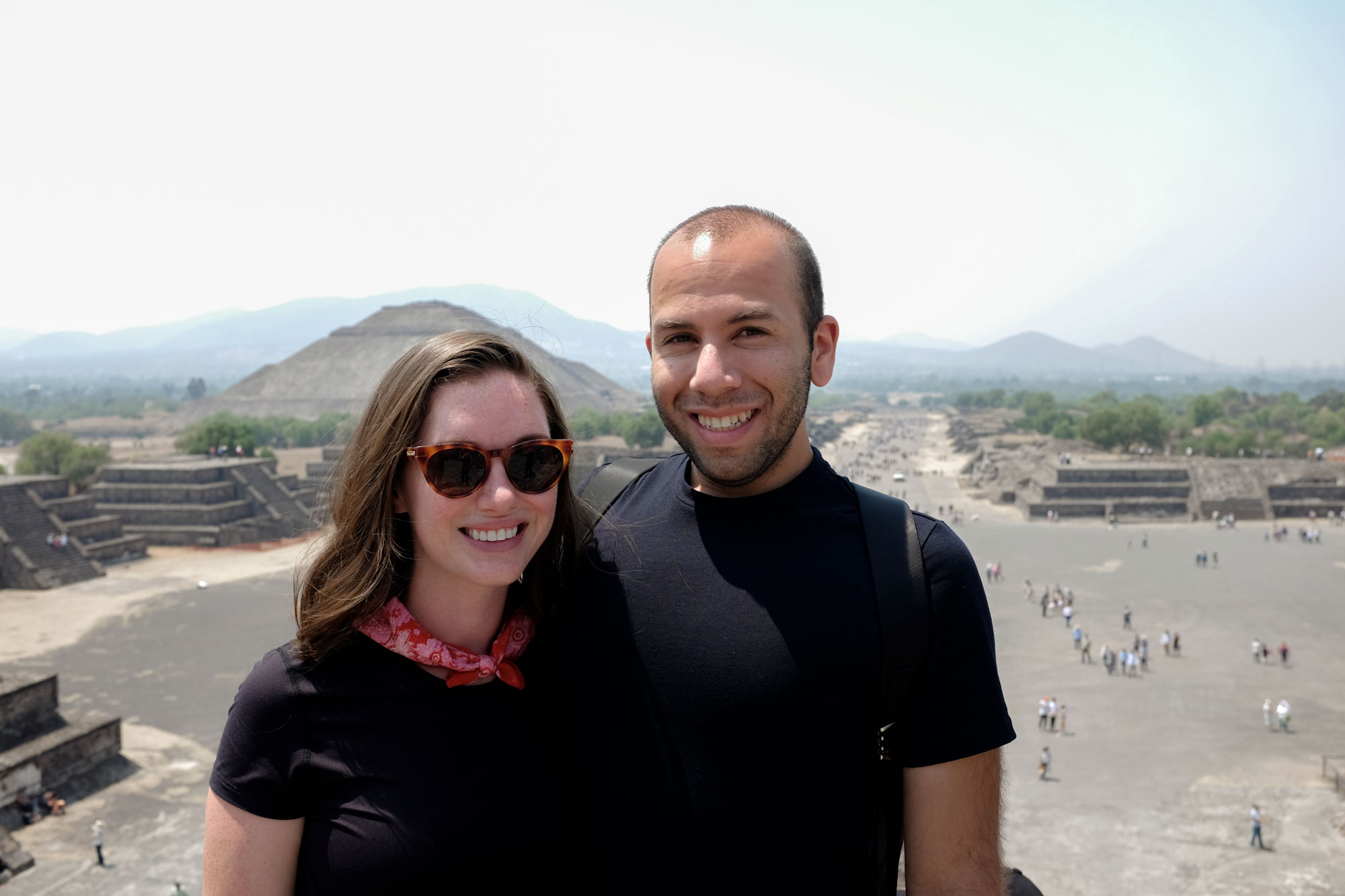 Alyssa and Michael on the Pyramid of the Moon