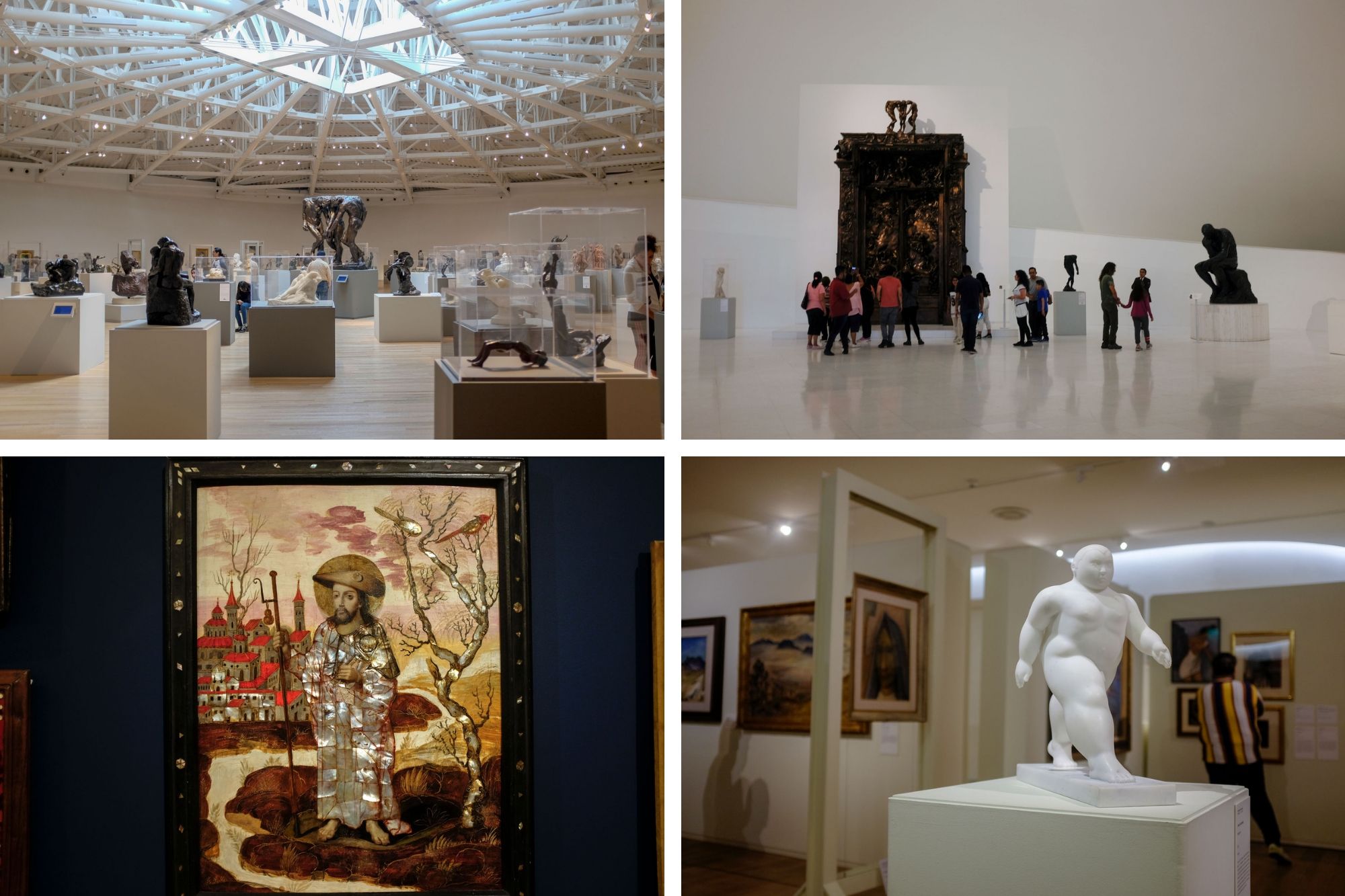 Collage of art at the soumaya museum