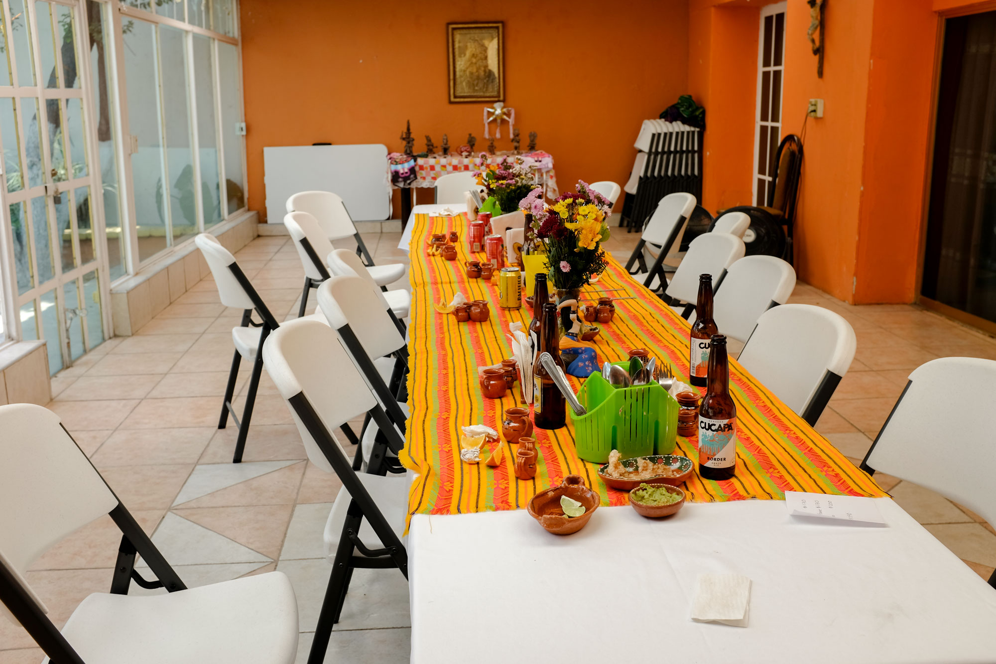 view of the dining room at the tour guides home