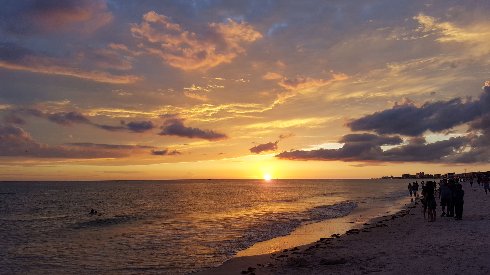 The sun sets over the Gulf Coast
