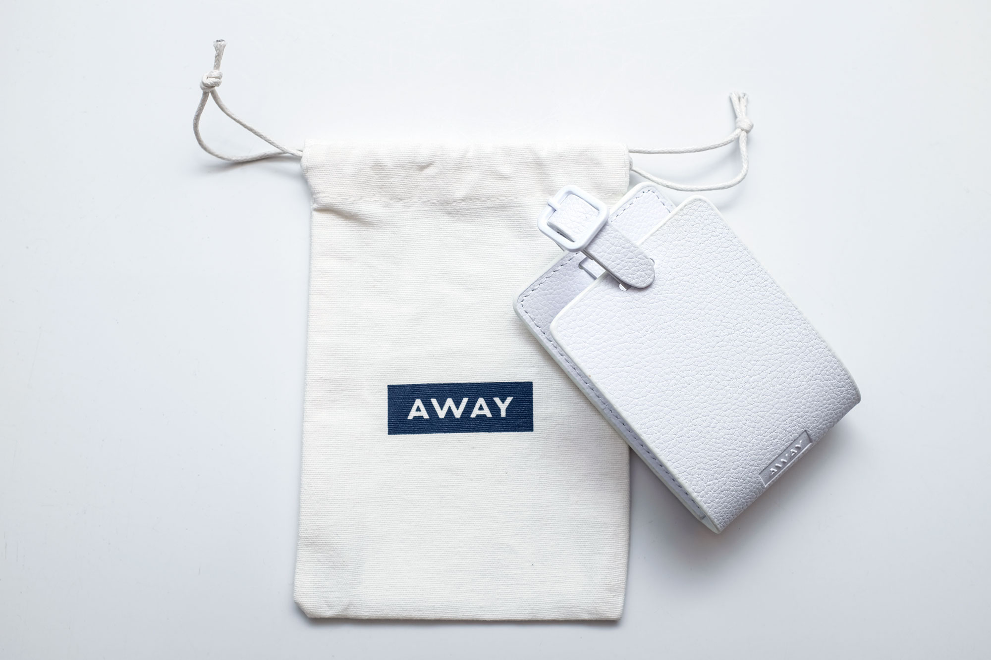 White Luggage Tag from Away